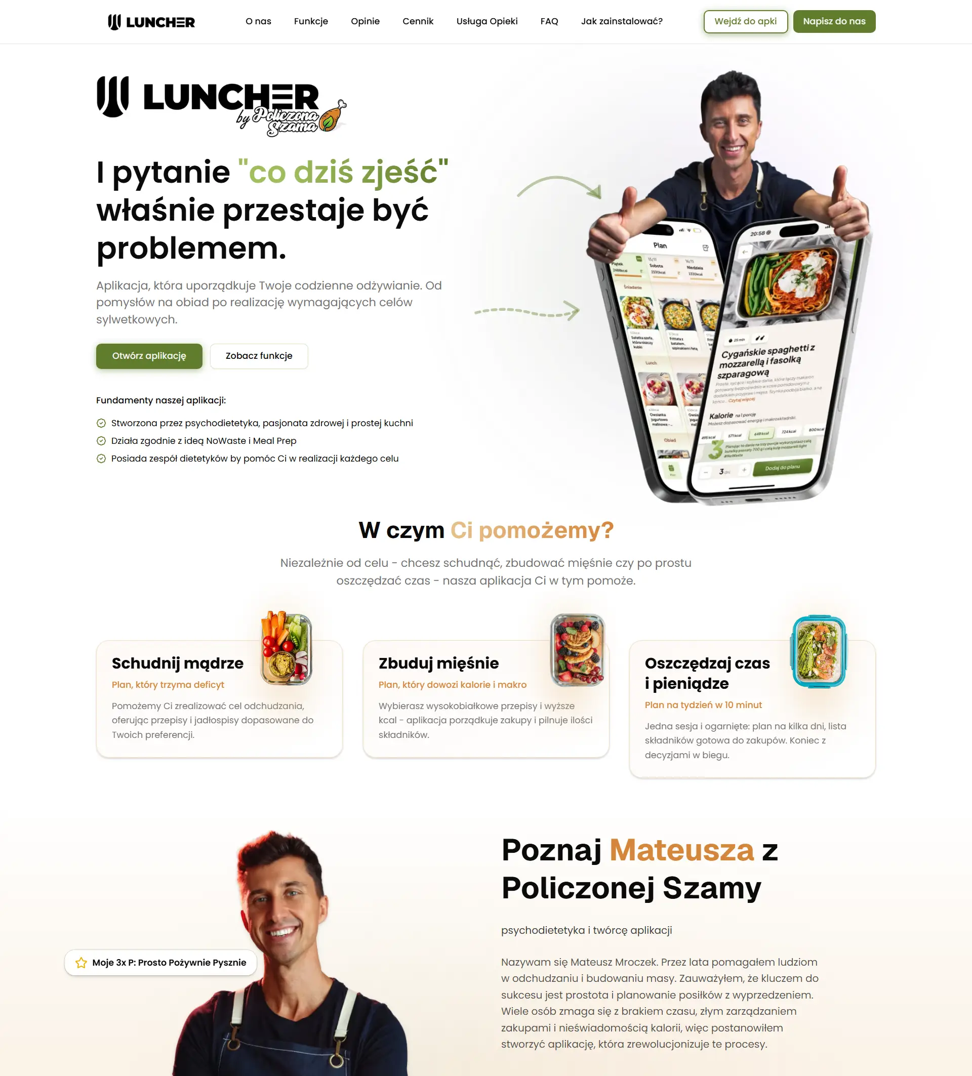 Widok realizacji Luncher.app